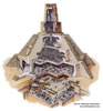 Yavin 4 Rebel Base - The Great Temple. First published in Inside the Worlds of Star Wars Trilogy Episodes IV-VI, 2004. This was the first piece I ever painted for the series and depicts the cheesy ending of the original movie- zoom in towards the top of the temple and you can just make out Wookie & co picking up their Olympic medals in the overthrowing-evil-empire track event.